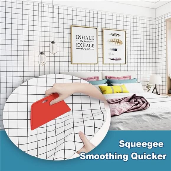 Wallpaper Smoothing Tool Kit for Peel and Stick on Contact Paper Hanging Vinyl - Picture 6 of 6